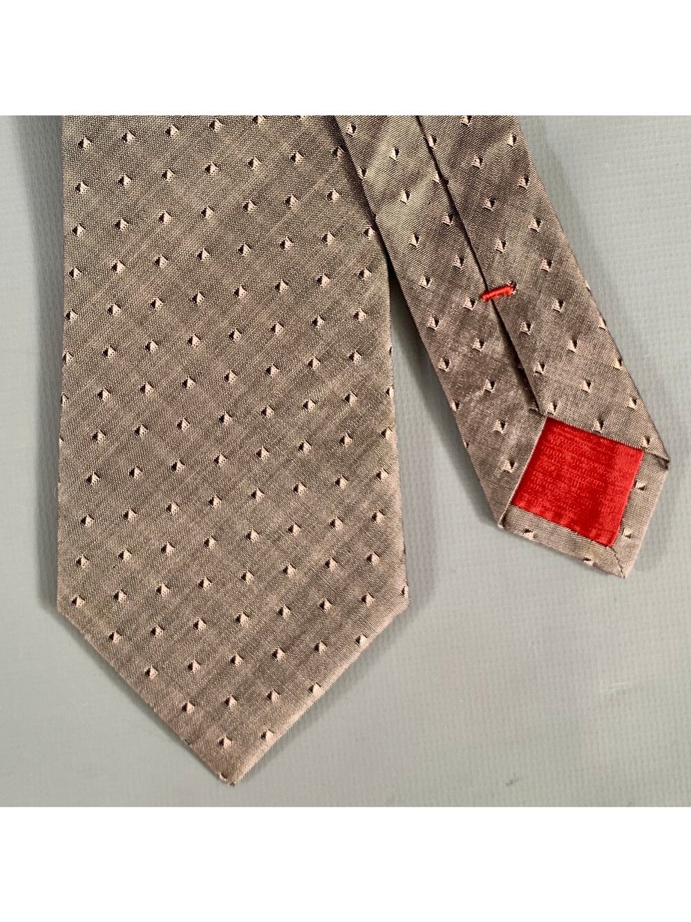 ISSEY MIYAKE Pink Black Diamond Silk Tie